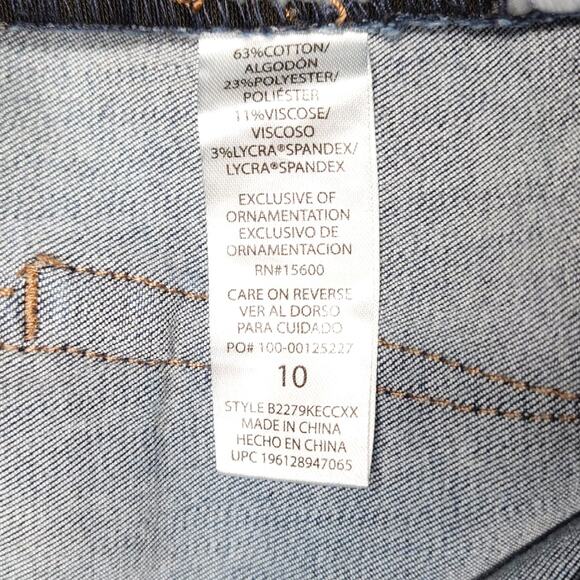 EUC Democracy Ab Technology Distressed High Rise Skinny Ankle Jeans Sz. 10x28 - Picture 6 of 9